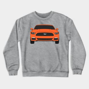 Ford Mustang Front End Competition Orange Crewneck Sweatshirt